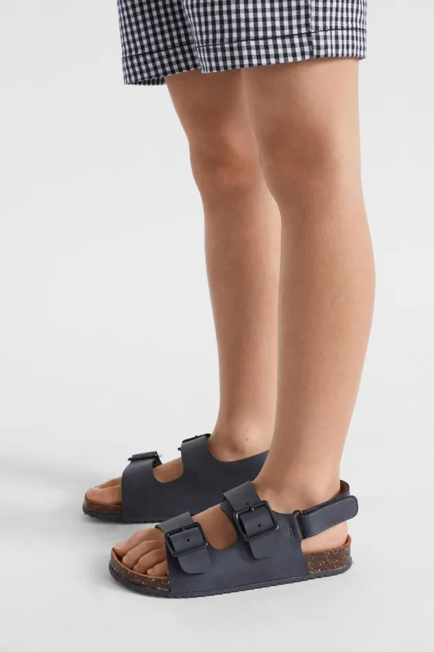 Sandals and Slides Boy Seed Heritage Double Buckle Slide Navy