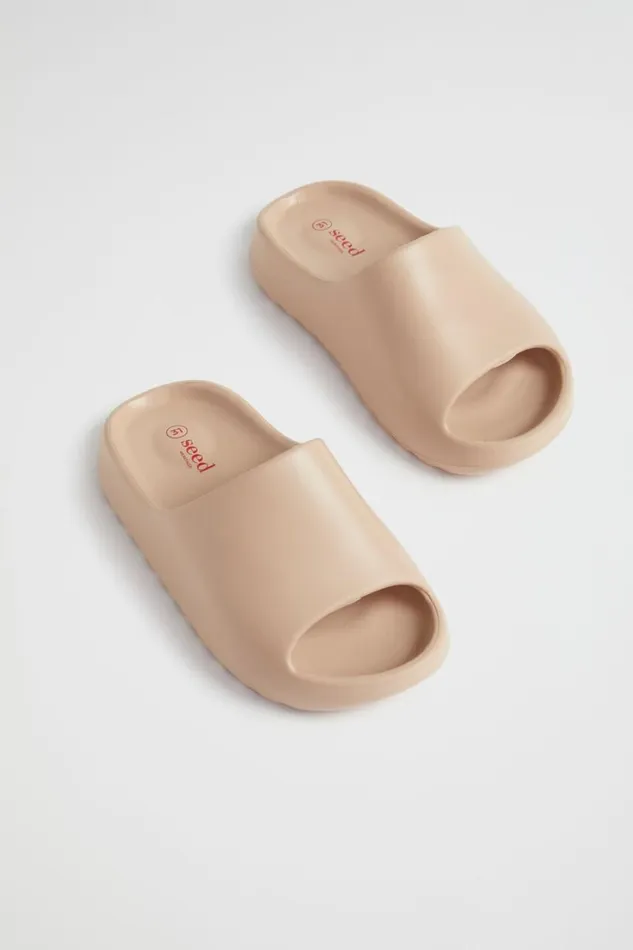 Sandals and Slides GirlBoy Seed Heritage Rubber Moulded Slide Latte