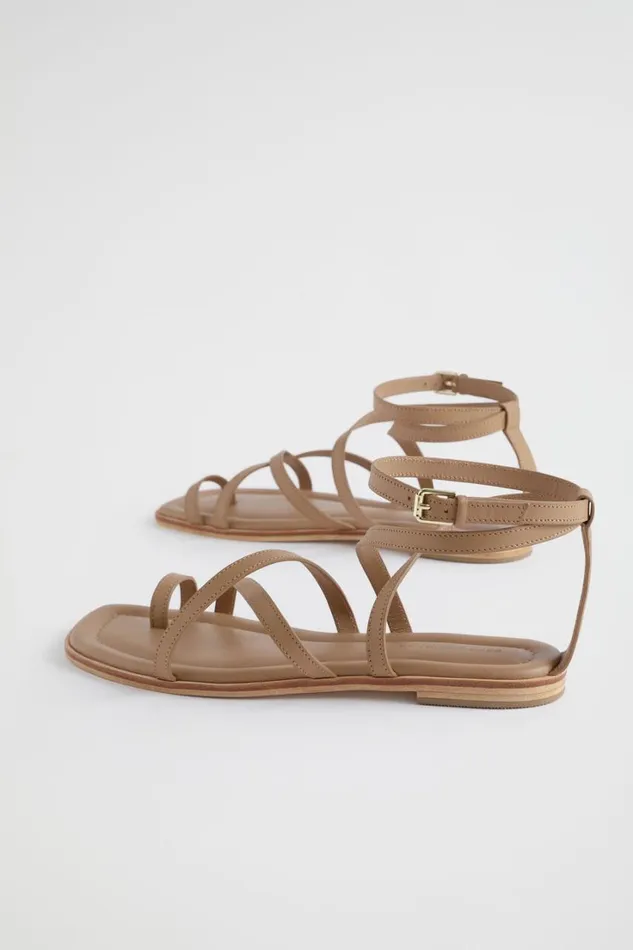 Sandals and Thongs Woman Seed Heritage Addison Flat Sandal Caramel