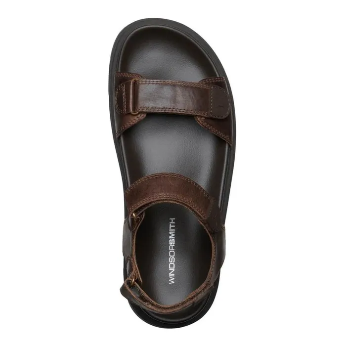 Sandals Men Windsor Smith RAMSEY DARK BROWN LEATHER SANDALS Sandals Men Windsor Smith RAMSEY DARK BROWN LEATHER SANDALS