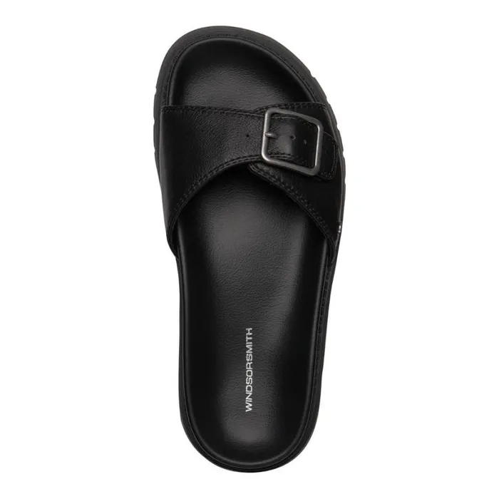 Sandals Women Windsor Smith MOMENT BLACK LEATHER SANDALS Sandals Women Windsor Smith MOMENT BLACK LEATHER SANDALS