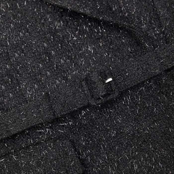 Self Portrait Dresses Black Boucle Maxi Dress 8211 Women