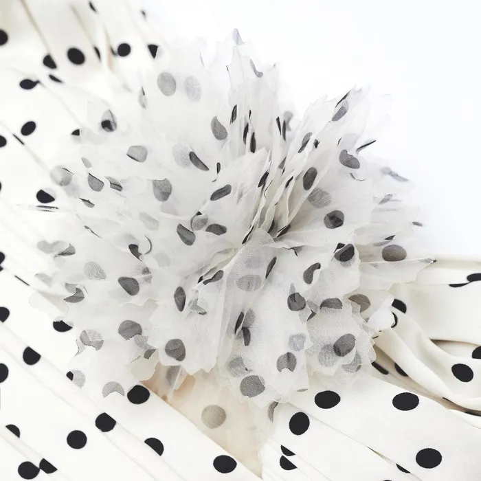 Self Portrait Dresses Cream Polka Dot Tiered Midi Dress 8211 Women