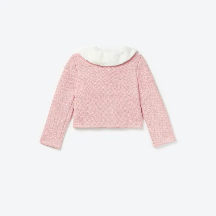 Self Portrait Knitwear Pink Sequin Knit Cardigan 8211 Kids