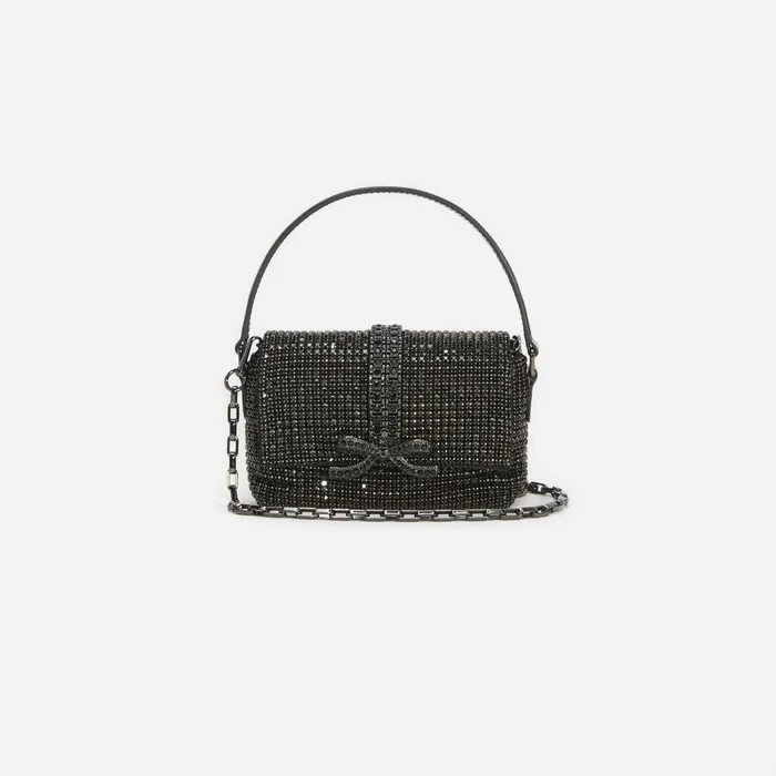 Self Portrait Micro Black Rhinestone Chainmail Micro Bag 8211 Women