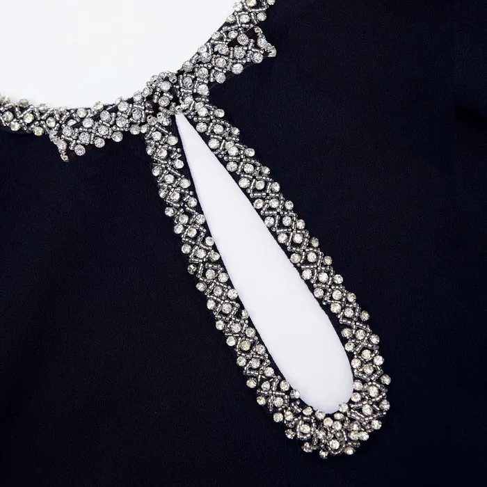 Self Portrait Tops Black Crepe Diamante Top 8211 Women Self Portrait Tops Black Crepe Diamante Top 8211 Women