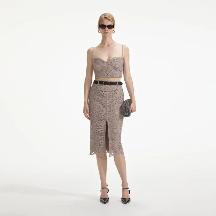 Self Portrait Tops Guipure Lace Crop Top 8211 Women