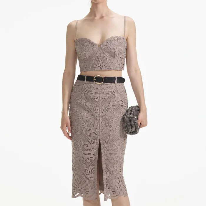 Self Portrait Tops Guipure Lace Crop Top 8211 Women