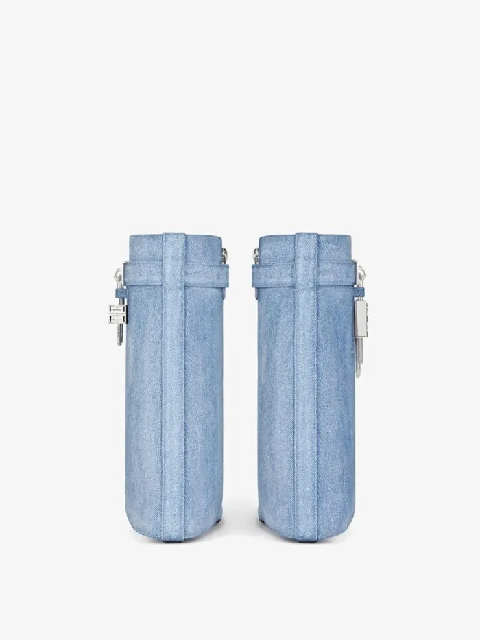 Shark Lock Ankle Boots In Washed Denim Medium Blue Women Givenchy Shark Lock