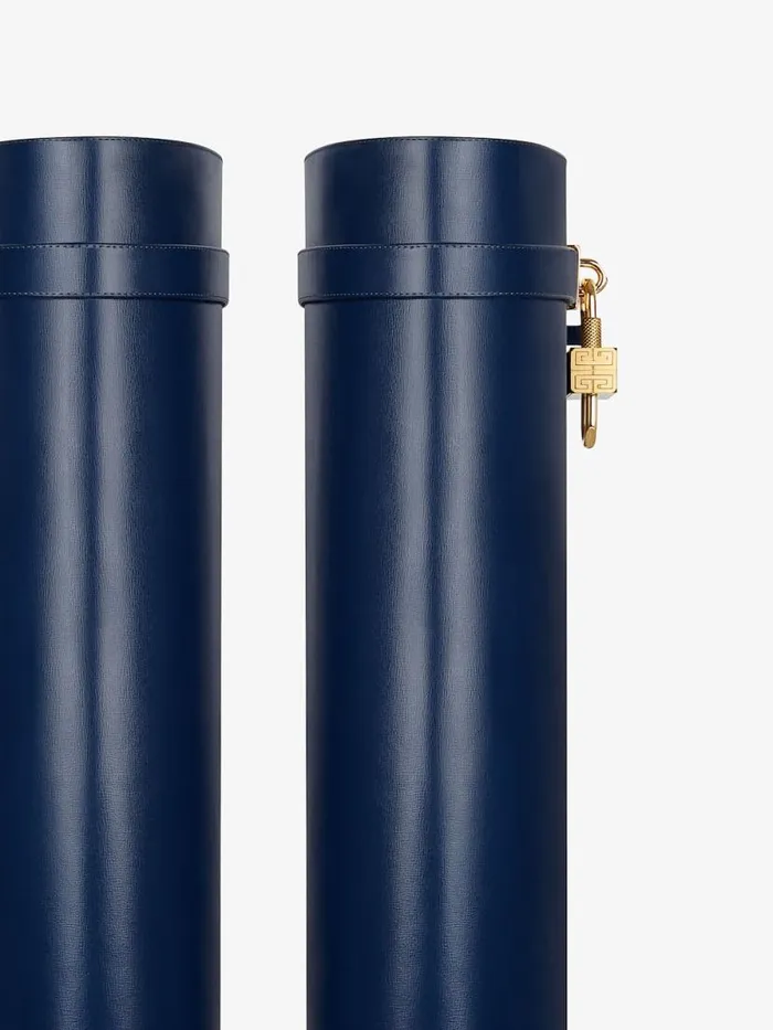 Shark Lock Boots In Leather Petrol Blue Women Givenchy Shark Lock