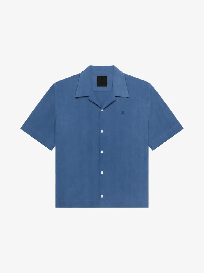 Shirt In Ozone Washed Denim Chambray Sky Blue Men Givenchy Shirts