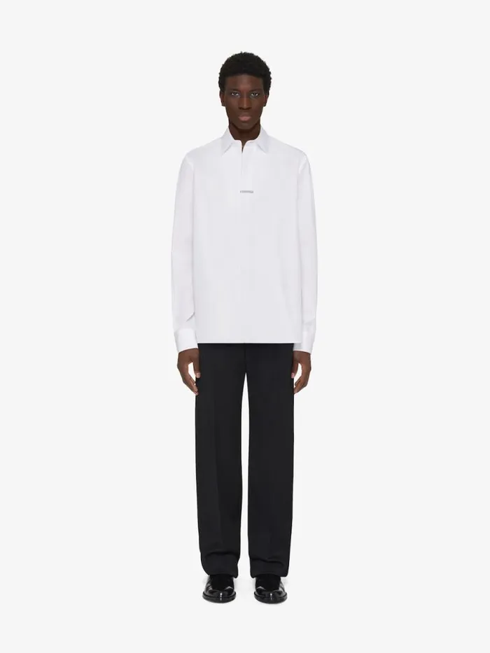 Shirt In Poplin White Men Givenchy Shirts
