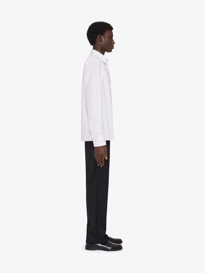 Shirt In Poplin White Men Givenchy Shirts