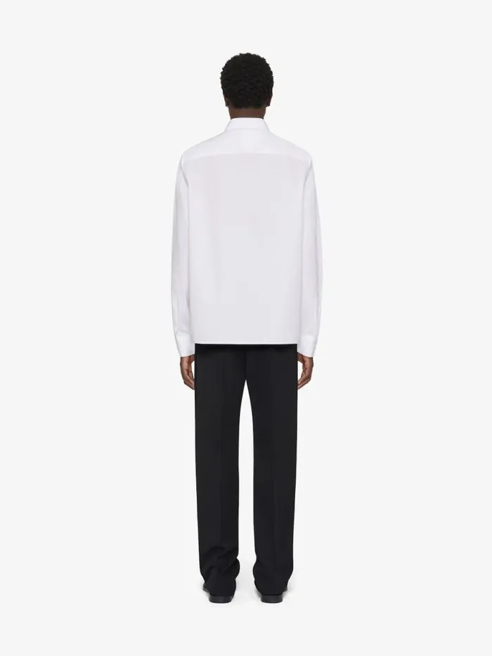 Shirt In Poplin White Men Givenchy Shirts