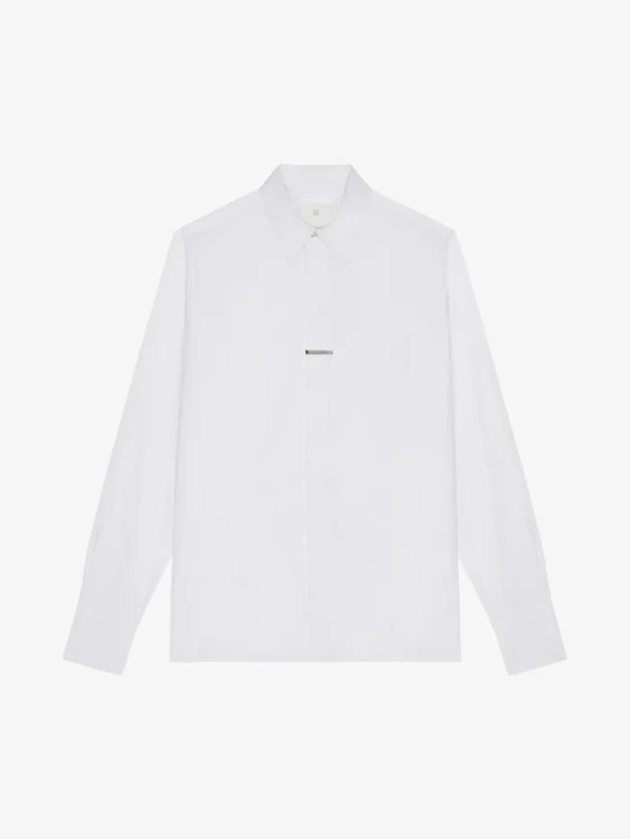 Shirt In Poplin White Men Givenchy Shirts