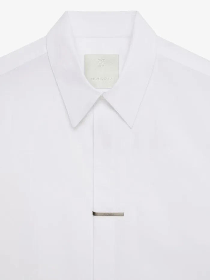 Shirt In Poplin White Men Givenchy Shirts