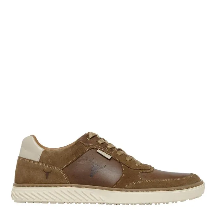 Shoes Men Windsor Smith WILL KHAKI LEATHER SHOES