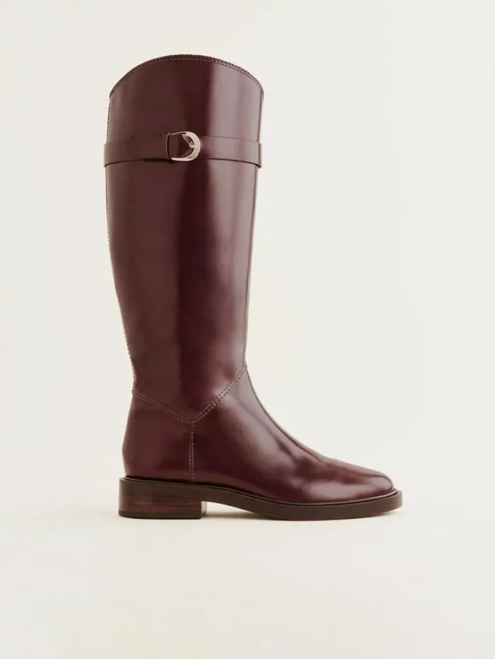 Shoes The Reformation Franklin Knee Boot Ruby Leather