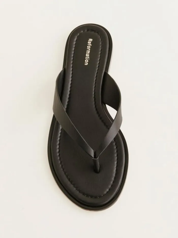 Shoes The Reformation Jessie Thong Sandal Black Black