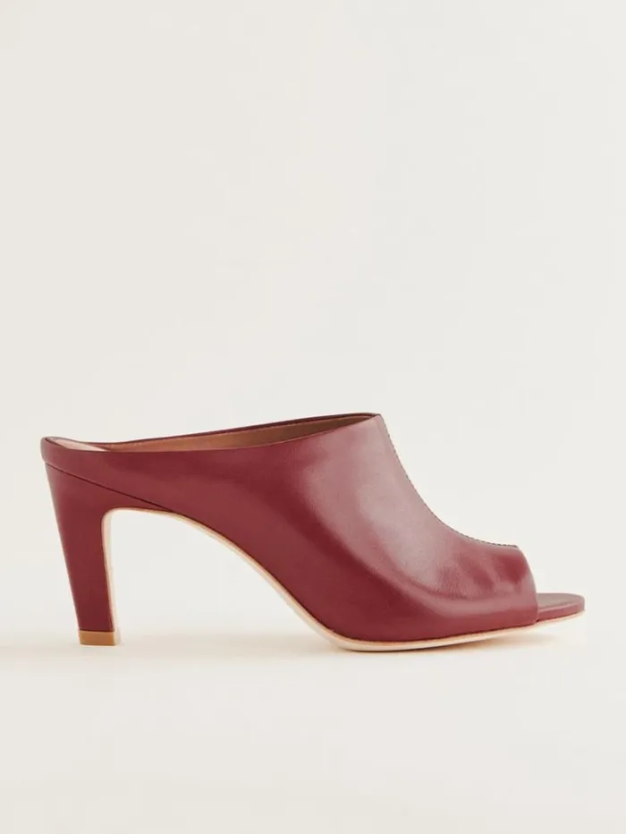 Shoes The Reformation Lydia Heeled Sandal Brick Red Leather