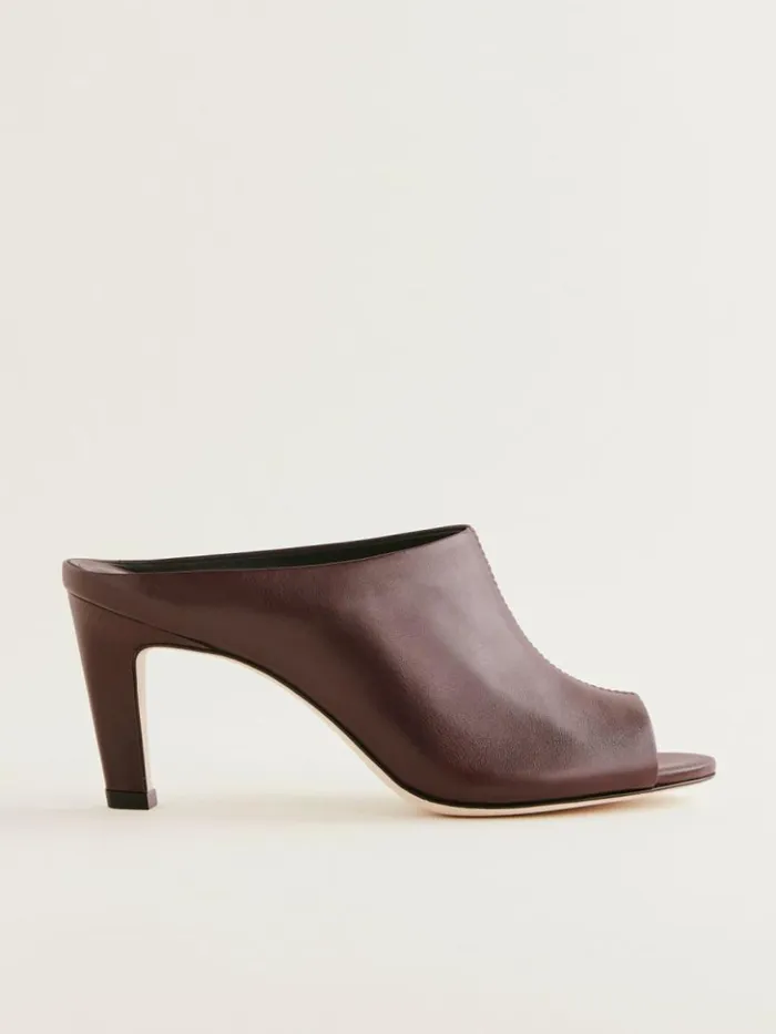 Shoes The Reformation Lydia Heeled Sandal Espresso Leather