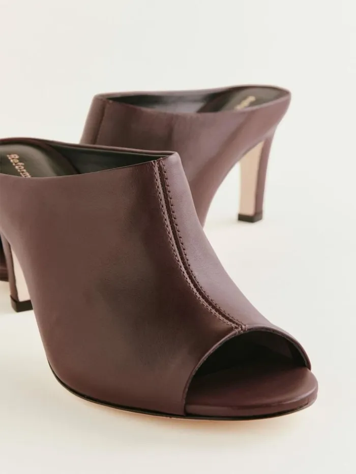 Shoes The Reformation Lydia Heeled Sandal Espresso Leather