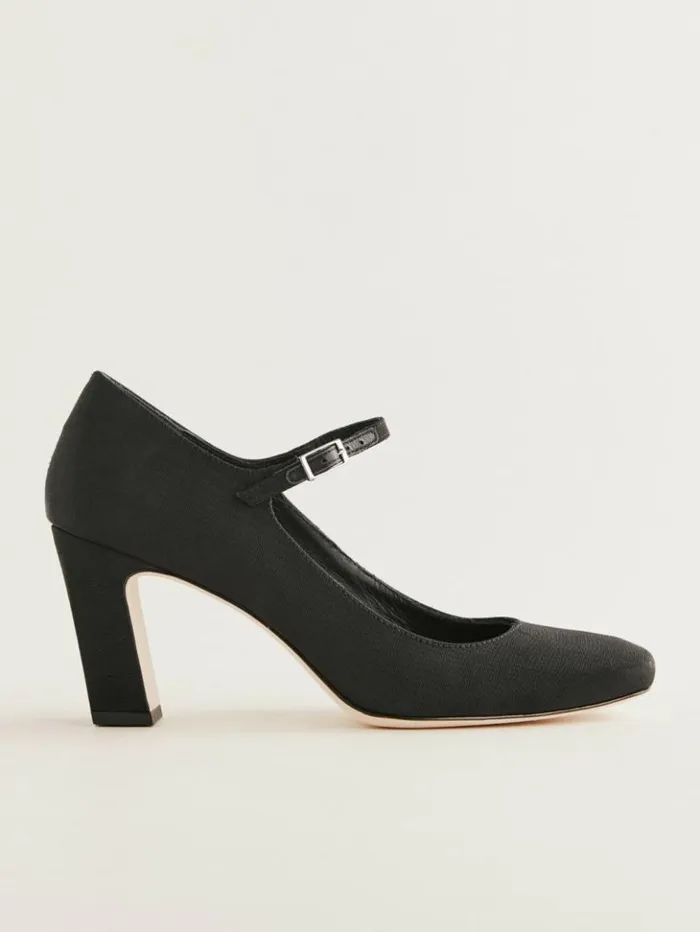 Shoes The Reformation Manuela Mary Jane Pump Black Moire