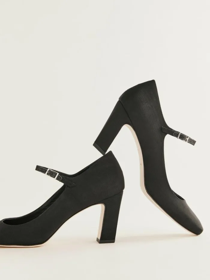 Shoes The Reformation Manuela Mary Jane Pump Black Moire