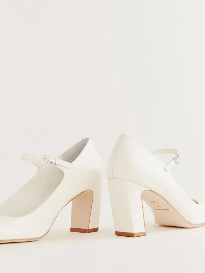 Shoes The Reformation Manuela Mary Jane Pump White Leather
