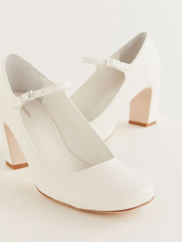 Shoes The Reformation Manuela Mary Jane Pump White Leather