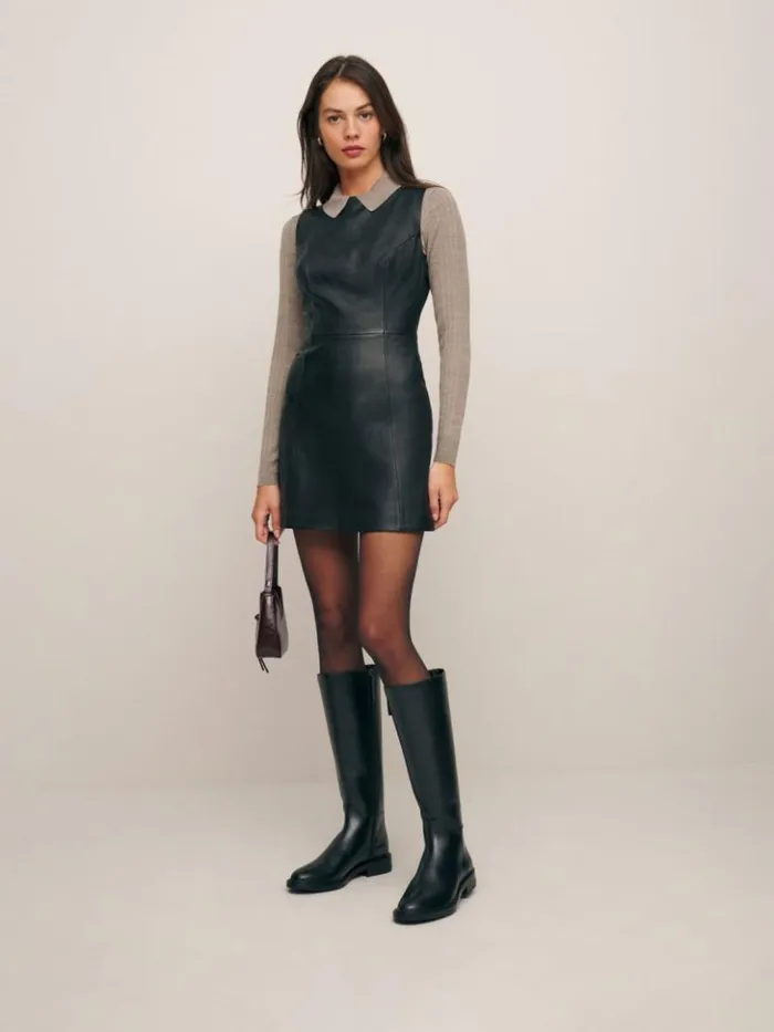 Shoes The Reformation Nancy Knee Boot Black Leather