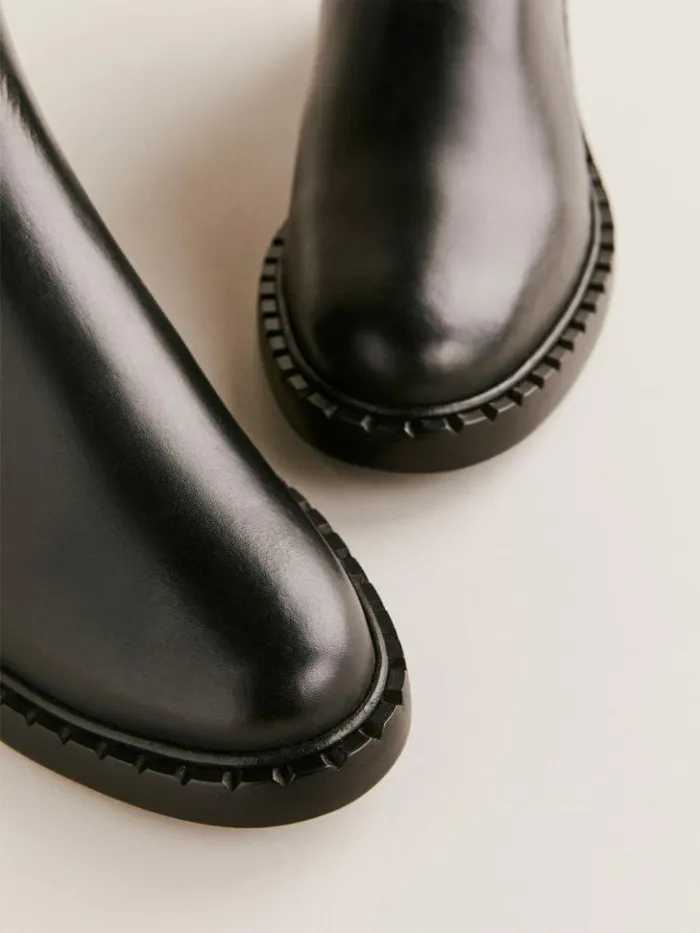 Shoes The Reformation Nancy Knee Boot Black Leather