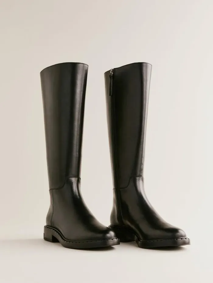 Shoes The Reformation Nancy Knee Boot Black Leather
