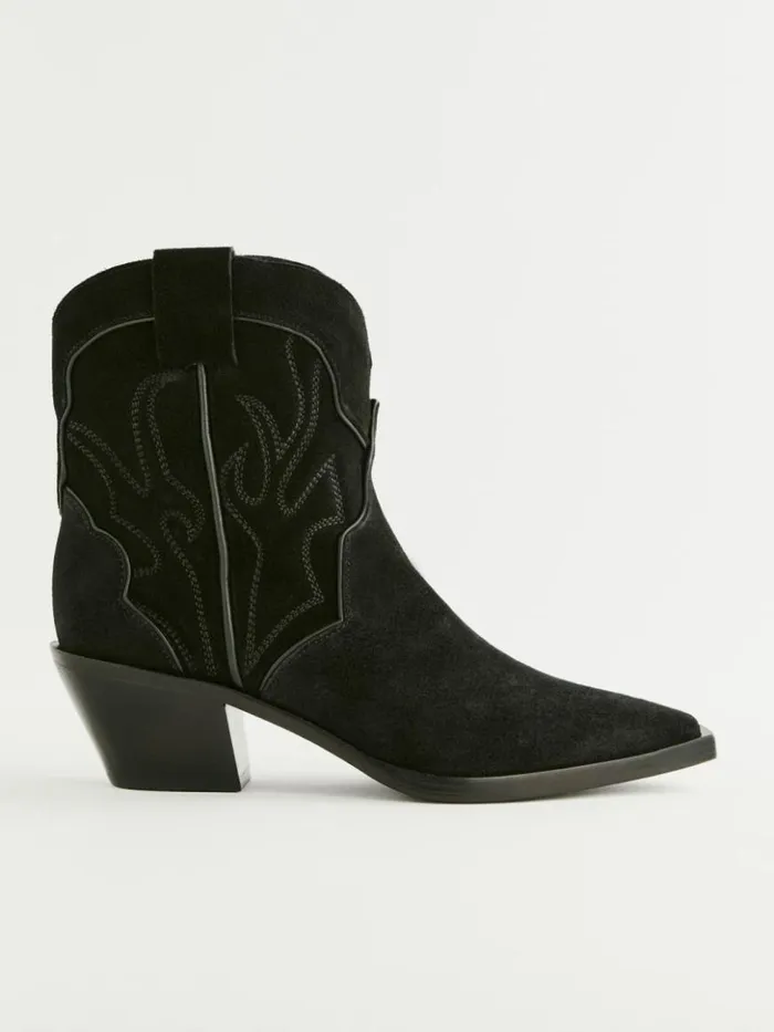 Shoes The Reformation Otto Mini Western Boot Black Black