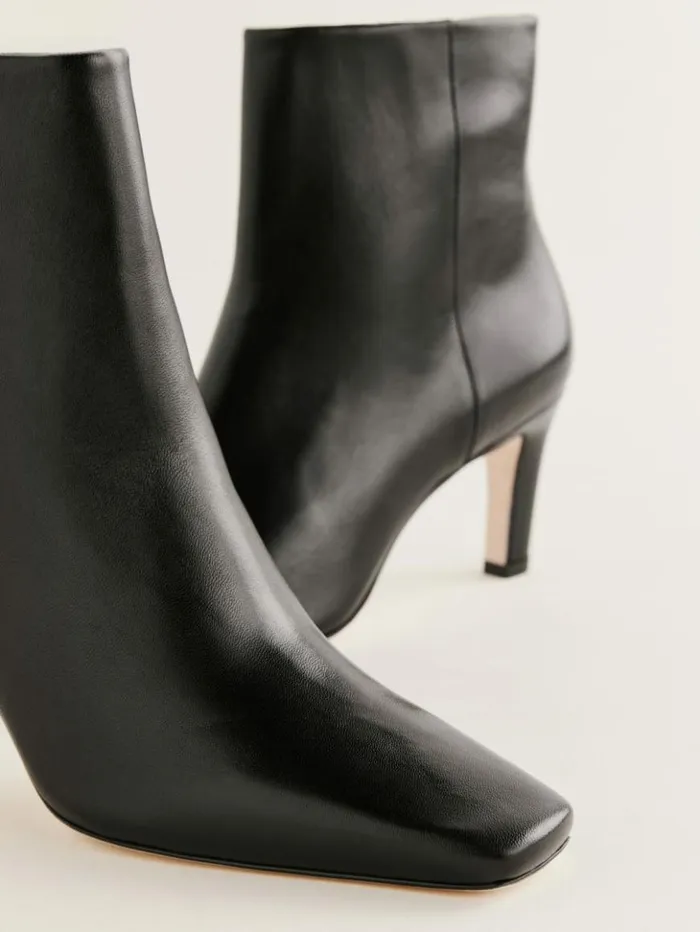 Shoes The Reformation Rae Ankle Boot Black Leather