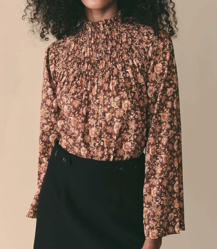 Shop ASTILBE TOP Mulberry Vine Floral DEN Tops