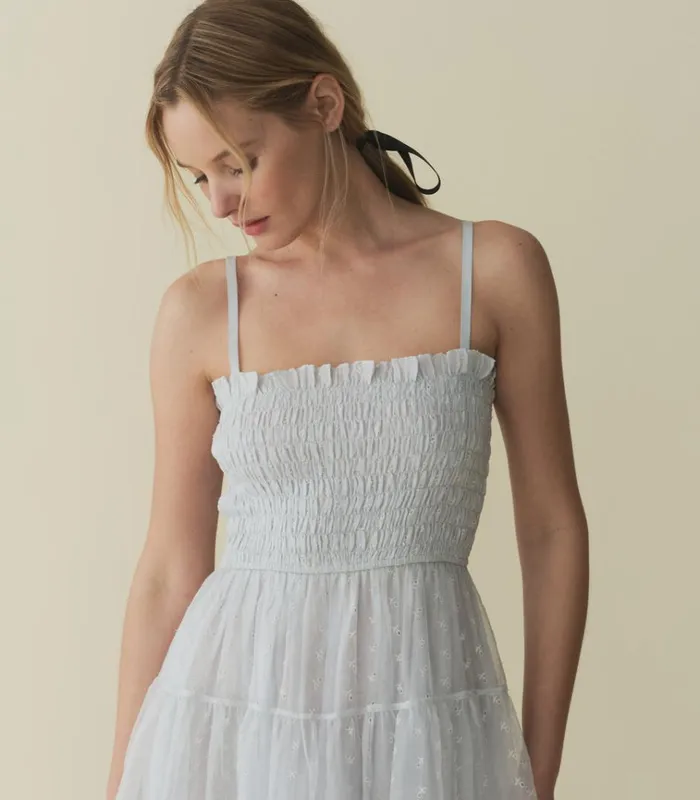 Shop CARISTINA DRESS Whisper Blue DEN Dresses