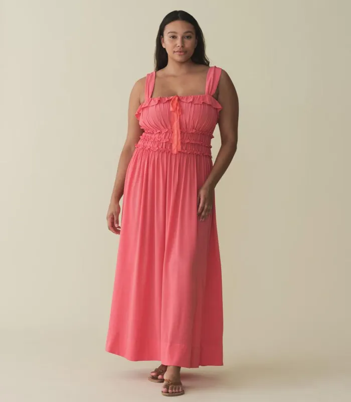 Shop CAROLYNN DRESS Coral Rose DEN Dresses