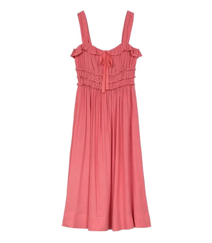 Shop CAROLYNN DRESS Coral Rose DEN Dresses