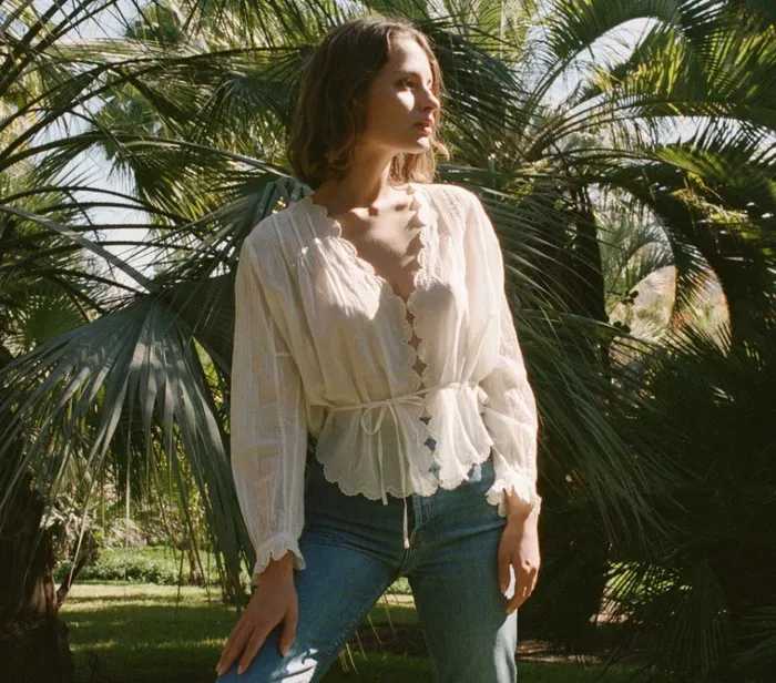 Shop ELAYNE TOP Salt DEN Tops