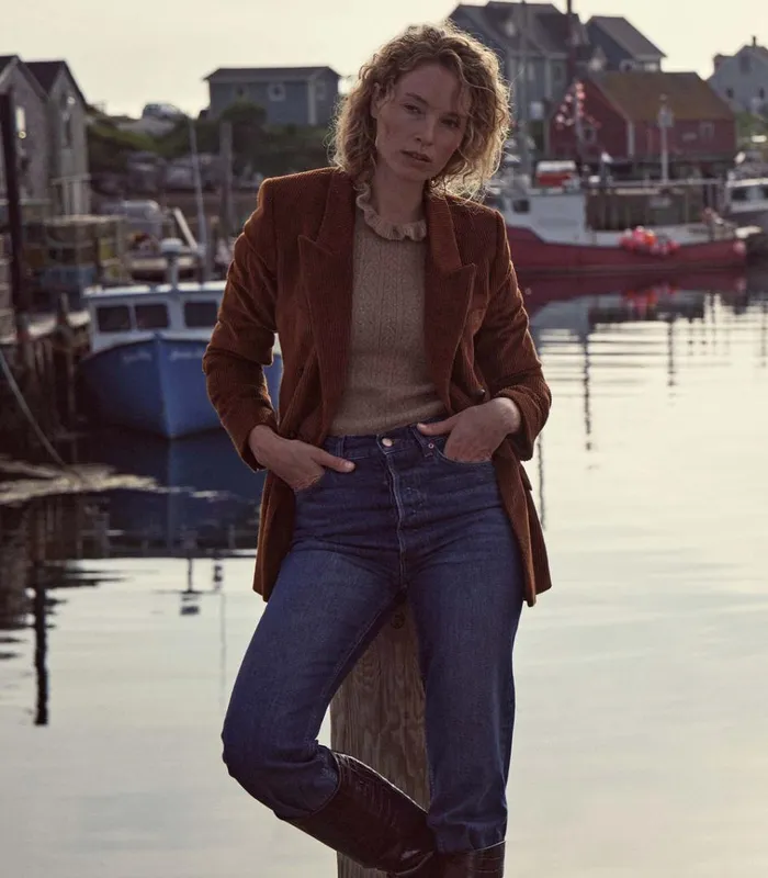 Shop ELIANA SWEATER Cork DEN Knitwear
