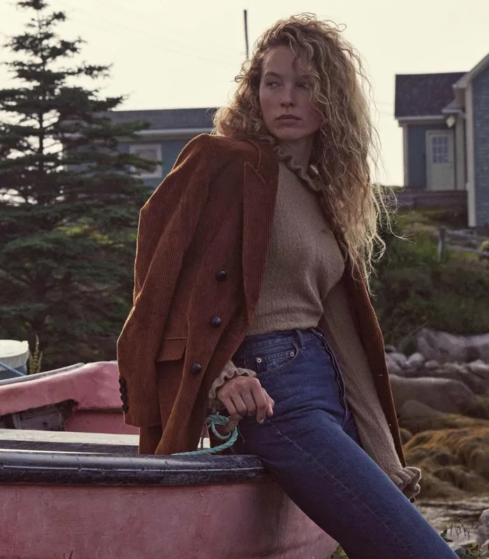 Shop ELIANA SWEATER Cork DEN Knitwear