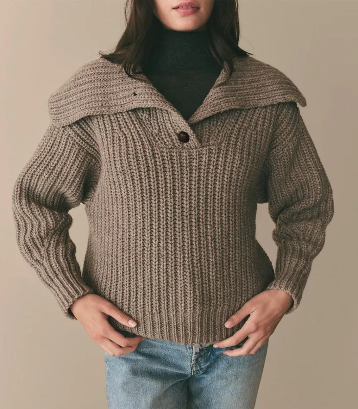 Shop ELY HENLEY Tawny Birch DEN Knitwear