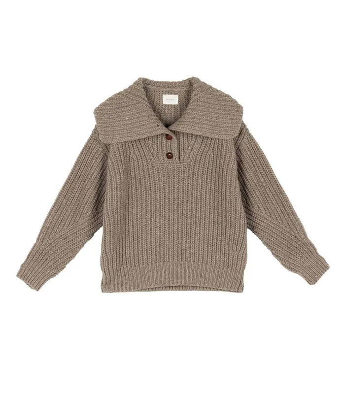 Shop ELY HENLEY Tawny Birch DEN Knitwear