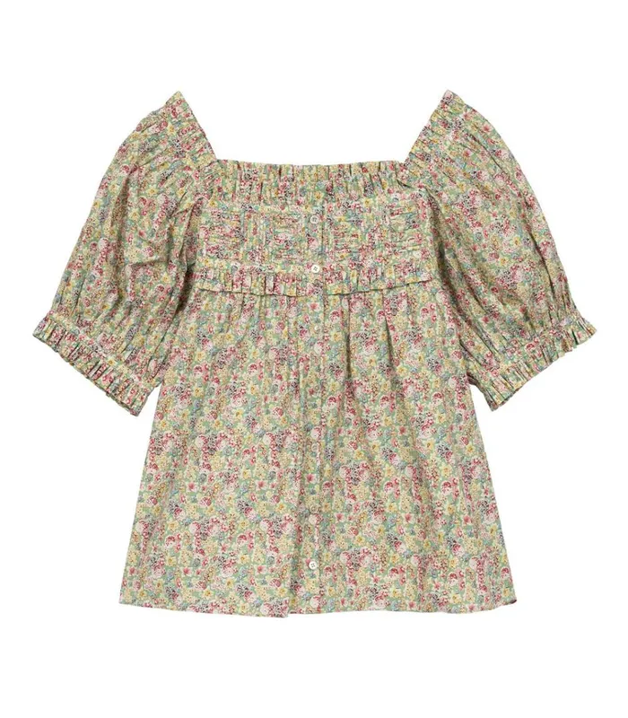 Shop FARLEY TOP Chrysanthemum Sky Floral DEN Tops