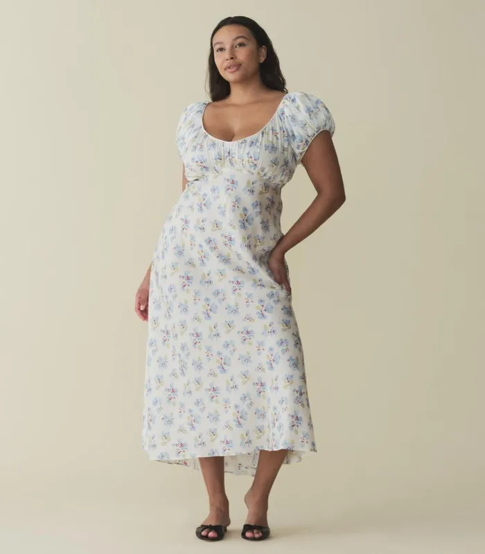 Shop FLORENCIA DRESS Bleu Frolicking Floral DEN Dresses