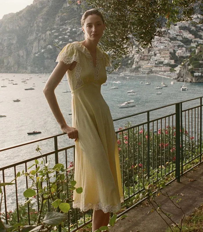 Shop GRACE DRESS Yellow Rose DEN Dresses