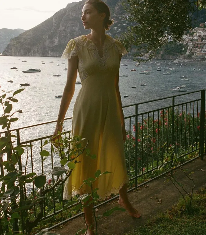 Shop GRACE DRESS Yellow Rose DEN Dresses