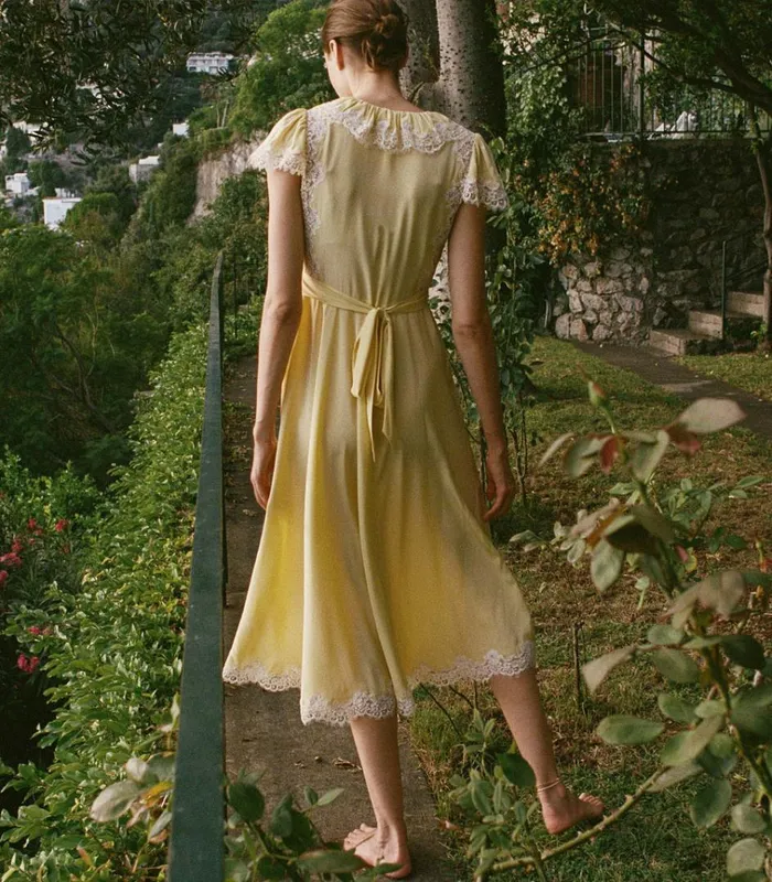 Shop GRACE DRESS Yellow Rose DEN Dresses