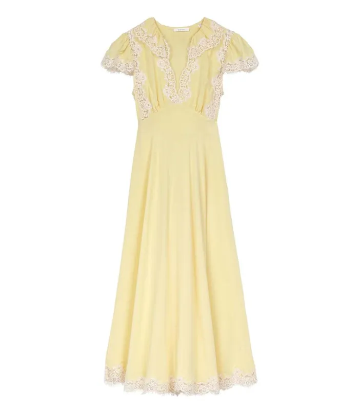 Shop GRACE DRESS Yellow Rose DEN Dresses